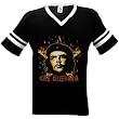 Che Guevara Mens Ringer T-shirt, El Che Flaming Star Design Mens V-Neck Tee