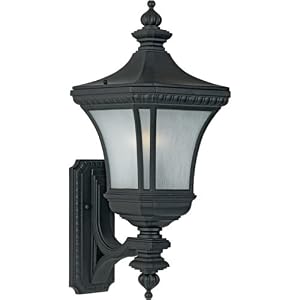 Quoizel DE8959K Devon 21-Inch Medium Wall Lantern with Linear Frosted Glass, Mystic Black by Quoizel