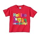 Barney - Hellloo everybody! - Red Toddler Cotton Tee