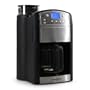 Klarstein "Coffeemate" elegante Kaffeemaschine mit Mahlwerk f�r Pulver-/Bohnenkaffee (1000 Watt Leistung, Timer, LCD-Display, inkl. Glaskanne) Edelstahl/schwarz