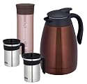 THERMOS 2008バリューセット 【ステンレスポット 1.5L THJ-1500C CBW・真空断熱ケータイマグ 0.48L JMK-500 CAC・ECAマグカップ&times;2個】