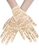 SATINIOR Ladies Lace Gloves Elegant Short Gloves Courtesy Summer Gloves for Wedding Dinner Parties (Skin Color 2)