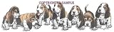 Basset Hound - Puppies in a Row by Cindy Farmer