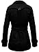 Ne People Womens Classic Double Breasted Pea Coat With Belt, black, Small