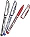 Pentel Energel stick Liquid Gel Pen, 0.5mm, Fine Line, Needle Tip, Black.blue.red Ink-value set of 3 (with Values Japan Original Discription of Goods)