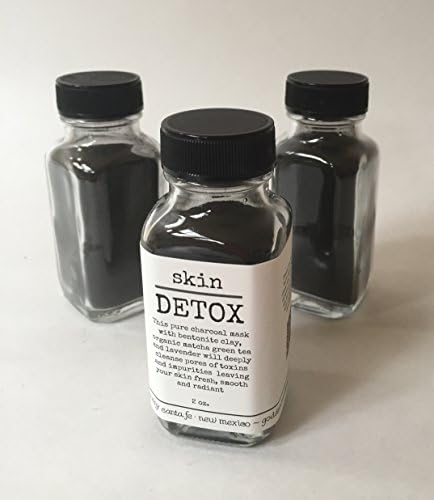 SKIN DETOX Activated Charcoal Facial Mask / With Organic Lavender &amp; Matcha Green Tea / Vegan AND Chemical-Free / NEW PACKAGING