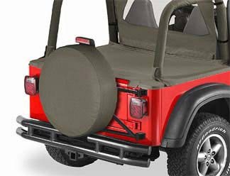 Bestop 61033-36 Extra Large (XXL) Khaki DiamondSpare Tire Carrier - 33 in x 13 in