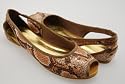 Restricted Thriller Peeptoe Snakeskin Flat Shoes