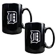 Detroit Tigers 2pc Black Ceramic Mug Set - Primary Logo MLB Baseball