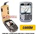 FosCombo Pack - Blackberry 8700, 8700c, 8700g, 8700r, 8700f, 8700v Krusell Handit Multidapt Leather Case with Belt Clip + Free Screen Protector
