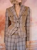Dolce & Gabbana - $1950 New DOLCE & GABBANA Grey Plaid Wool Jacket 42 / 8