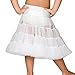I.C. Collections Little Girls White Bouffant Half Slip Petticoat Tea Length