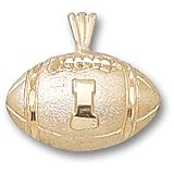 University of Illinois I Football Pendant (Gold Plated)