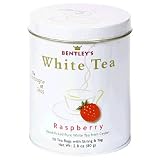 Bentley's Raspberry White Tea, 50-Count Tins (Pack of 2)