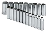 SK 1951 21 Piece 1/2-Inch Drive 12 Point 10-Millimeter to 32-Millimeter Deep Metric Socket Set