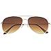 zeroUV - ClassicTeardrop Full Metal Frame Gradient Flat Lens Aviator Sunglasses 59mm