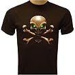 Skull And Crossbones, Hardcore Skull Biker Goth T-shirt
