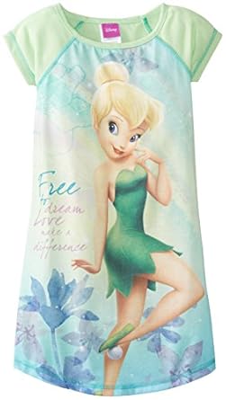 Amazon.com: Disney Big Girls' Tinkerbell Nightgown, Green, Small: Clothing