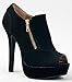 Qupid GAZE-311 Platform High Heel Peep Toe Zipper Detail Ankle Boot Bootie
