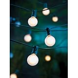 Home Frosted Globe String Lights - White (25 Count)