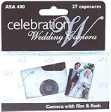 Electronics : Celebration Wedding Single Use Camera with Flash 24+3 exp. Pack of four Cameras