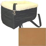 Console Lookout Pet Car Seat (Camel Vinyl, Oversize 12in x 18in for pets up to 12 lbs.)