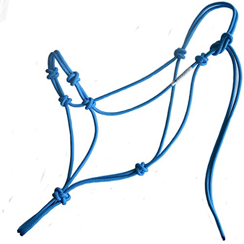 Horse Rope Training Halter - 4 Knot From 1/4" Stiff Polyester Halter Cord