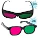 GTMax 3D Magenta/Green Glasses for watching 3D Movies (Pirates of the Caribbean: On Stranger Tides / Tron: Legacy /The Lion King Trilogy /Beauty and the Beast ) and Playing Games on TV/Monitor Flat Screens.