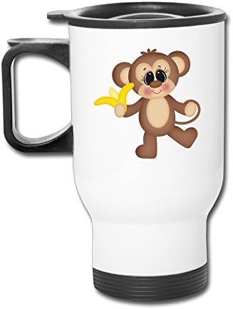 Cute Little Monkey Eat Banana Contigo Travel Mugs Coffee Thermos
