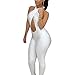 iecool Women's Halter Leotard Sexy Ladies Jumpsuits Small White