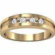 14K Yellow Gold Diamond Wedding Band Duo - Lady's Ring - 0.08 Ct.