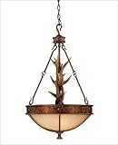 12 Light Chandelier - New Tortoise Shell Finish : Excavated Glass