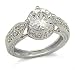Antique Style Cubic Zirconia Engagement Ring