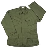Olive Drab Rip-Stop Vietnam Vintage Fatigue Shirt