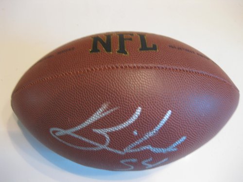 BRIAN WATERS KANSAS CITY CHIEFS,SIGNED NFL FOOTBALL WITH COA