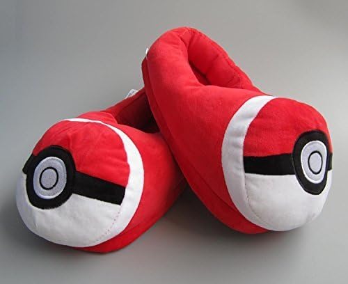 Fatflyshop - Pokemon Ash Ball Anime Cartoon Plush Indoor Bedroom Winter Warm Slipper 11"
