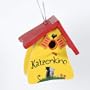 Vogelhaus Nistkasten Massivholz Nistmini Katzenkino gelb
