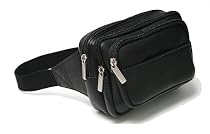 Royce Leather Vaquetta Leather Multi Compartment Fanny Pack

