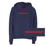 SWEATSHIRT WOMAN NAVY BLUE " SIMPLE WORD NEUROLOGIST " Large