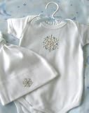 Holiday Snowflake Onesie & Cap (Blue)