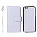 iPhone 6 Plus Case, iPhone 6s Plus Case, TabPow [Wallet Case] 9 Card Holder [Detachable Wallet Folio] PU Leather Flip Case Cover for iPhone 6 Plus/iPhone 6s Plus (5.5 inch), White