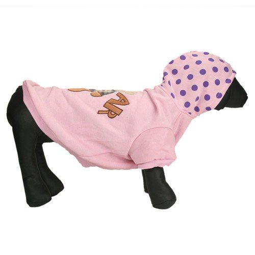 カ 小中型犬用洋服 熊ちゃんの柄 粉红色 dog w