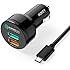 Quick Charge 2.0 AUKEY Dual-Port Car Charger with Micro-USB Cable for LG G5, Samsung Galaxy S7/S6/Edge, Nexus 6, iPhone | Qualcomm Certified