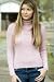 Alpaca Thin Knit Turtleneck Ribbed Sweater