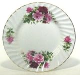 Dessert Plates 8" Diameter in Summertime Rose Decor Each