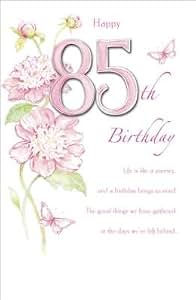 Happy 85th Birthday , Birthday Greetings Card: Amazon.co.uk: Kitchen & Home