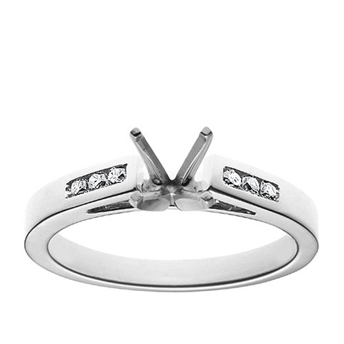 Platinum Channel-Set Diamond Engagement Ring Setting (1/5 ct tw, J, I1)