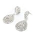 Long Way Bridal Wedding Jewelry Beautiful Dazzle Crystal Dangle Fashion 3D Earring Silver Plated