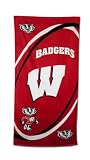 Wisconsin Badgers Fiber Reactive Pool/Beach/Bath Towel (Team Color)
