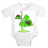 Onesie with plant, aphid, insect, beetle, eating